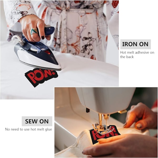 15 Stykke Seje Design Broderi Stryge-på-lapper, Broderi Selv-