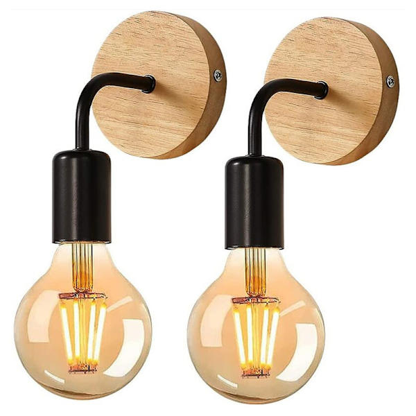 Enkel vegglampe i industriell stil, justerbar vegglampe i jern