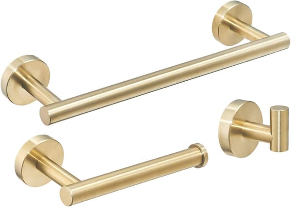 ##/Baderomstilbehørsett med håndkleholder, 1 håndklekrok, 1 rulleholder##/