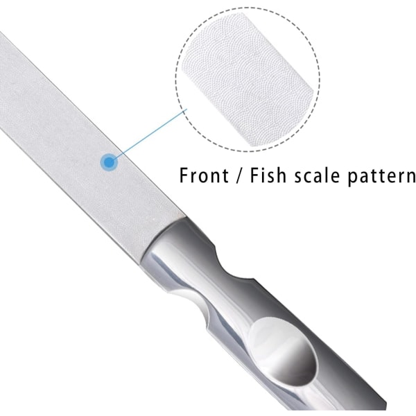 Rustfrit Stål Neglefil, Dobbeltsidet Metal Buffer Neglefiler