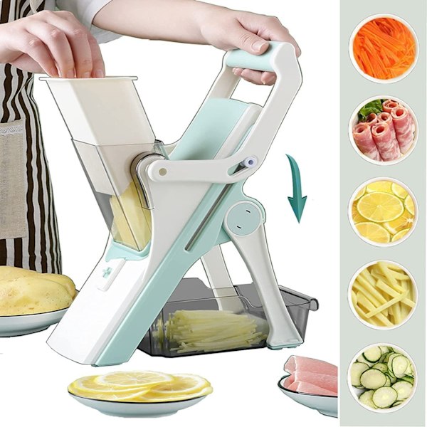 ##/Grønnsaksjærer med justerbar 5-blad rasp julienne planing##/