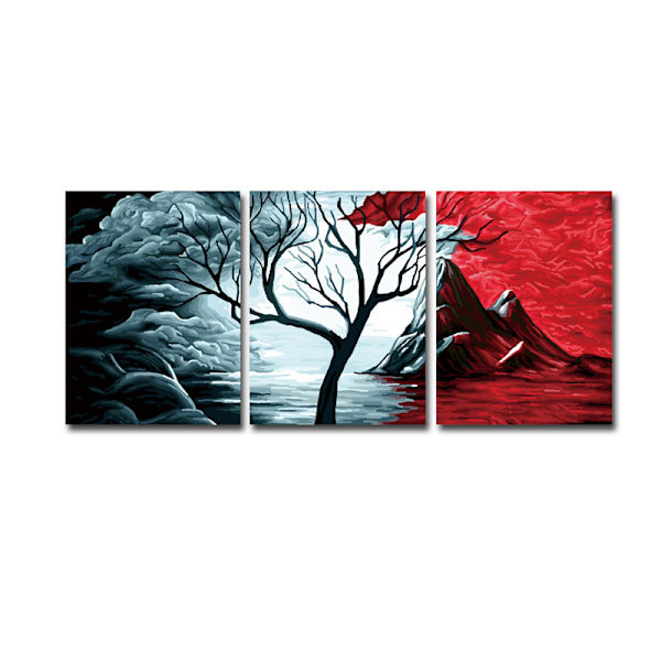 ##/Olohuoneen koristeellinen maalaus - 30*40*3 - Jäätuli puu, Hotelli ##/