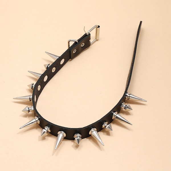 1 stk Kvinner Menn Kule Punk Choker Gothic Goth Spike Hjerteformet B