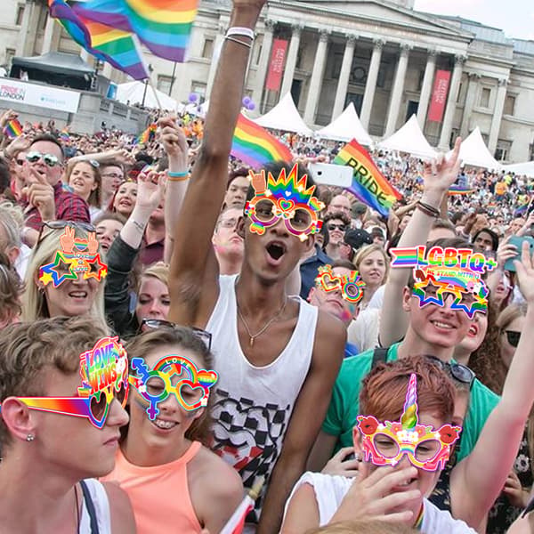 ##/8 Pappersglasögon för Pride Month-festdekorationer Roliga Skytte Pro##/