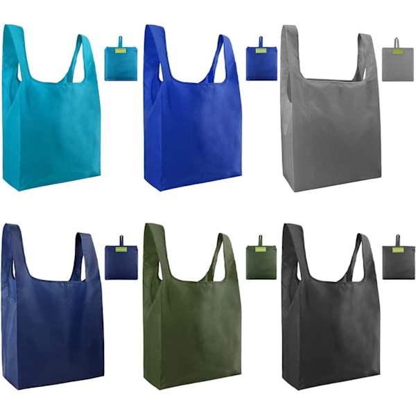 ##/6-osainen olkatasku retro ympäristöystävällinen taitettava ostoskassi##/