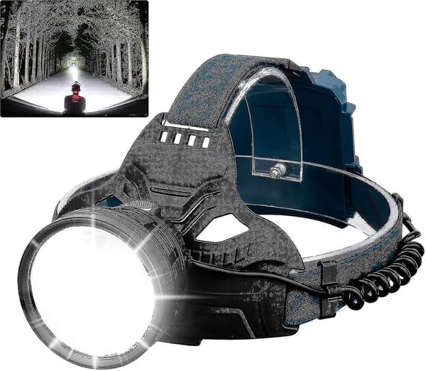 LED Genopladelige Pandelamper til Voksne, 90000 Lumen Super Lys Pandelampe Fl