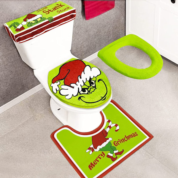 ##/4 stk. Jule-Grinch toilet sæde sæt##/