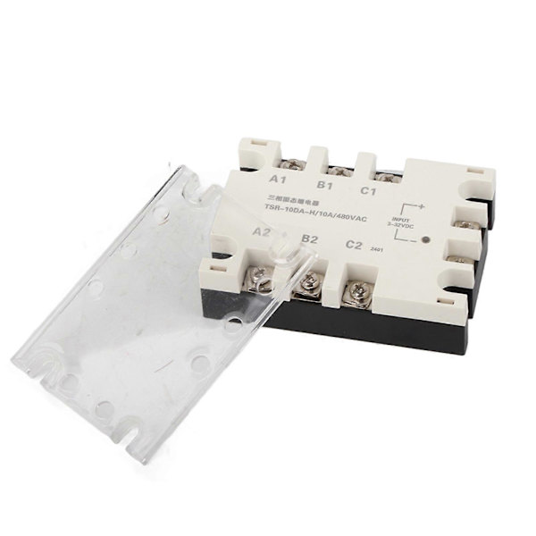 3-fas 10A DC AC Solid State Relä SSR Ingång 3?32VDC Last 24?480VAC TSR?10DA H