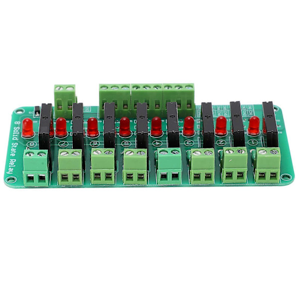 Relémodul 8-kanals Solid State Elektronisk Komponent med Motstandssikring DC 5V Inngang