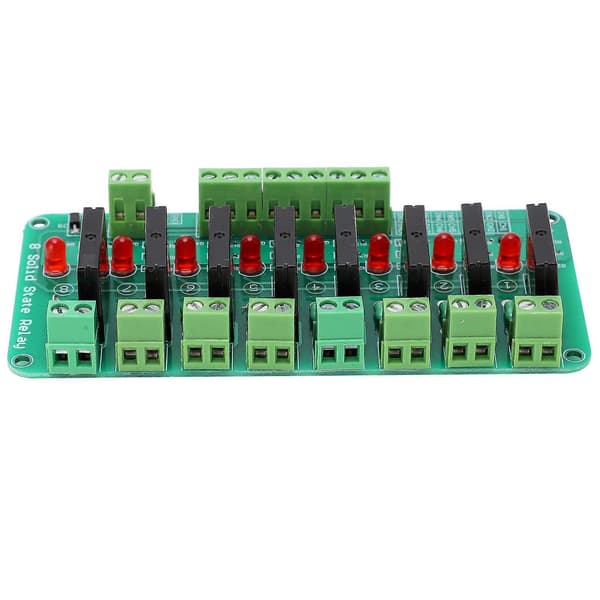 Relemoduuli 8-kanavainen puolijohde elektroninen komponentti vastussulakkeella DC 5V sisääntulo