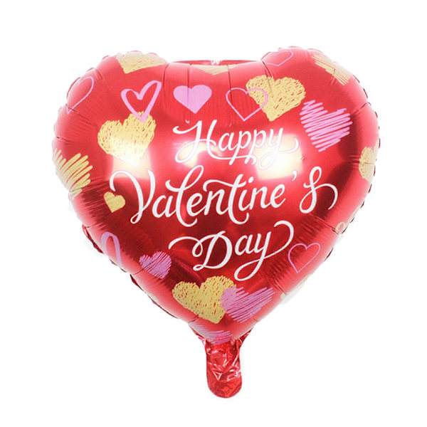 2 stk. 45 cm Hjerteballong Oppblåsbar Romantisk Gjenbrukbar God Valentinsdag Aluminiumfolie Ballong Dekor Hjemmedekorasjon J
