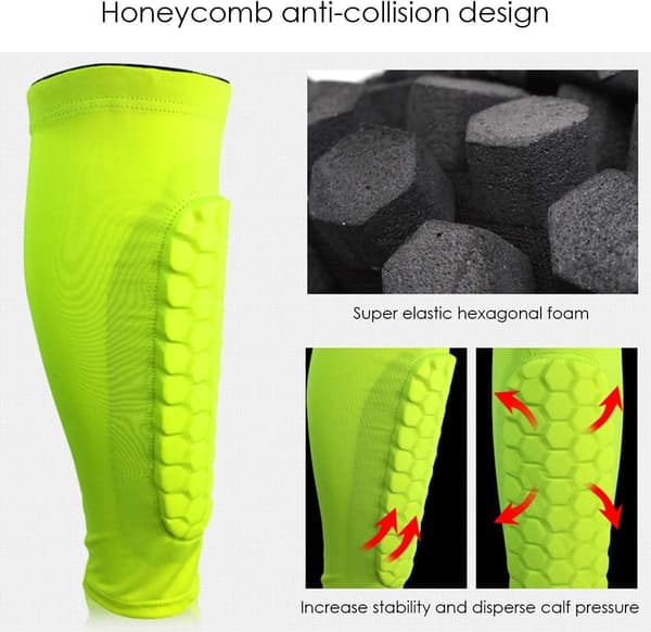 1 Pari Jalkapallo Shin Guards (Vihreä, L), Vasikan Suojahiha Profe