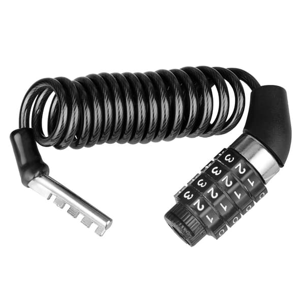 Scooter Kabel Lås, Mini 4-Siffer Tilbakestillbar Kombinasjonssikkerhet