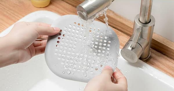 1 kpl Harmaa Silikoninen Viemäri Peite, Keittiöallas Suodatin Imukupilla