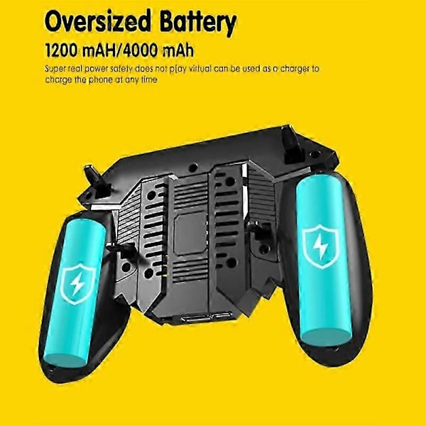 MEMO AK77 Spil Trigger Telefonkøler Blæser Spilcontroller Pubg Controller med Blæser Pubg Mobil Trigger Joystick (1200MAh)