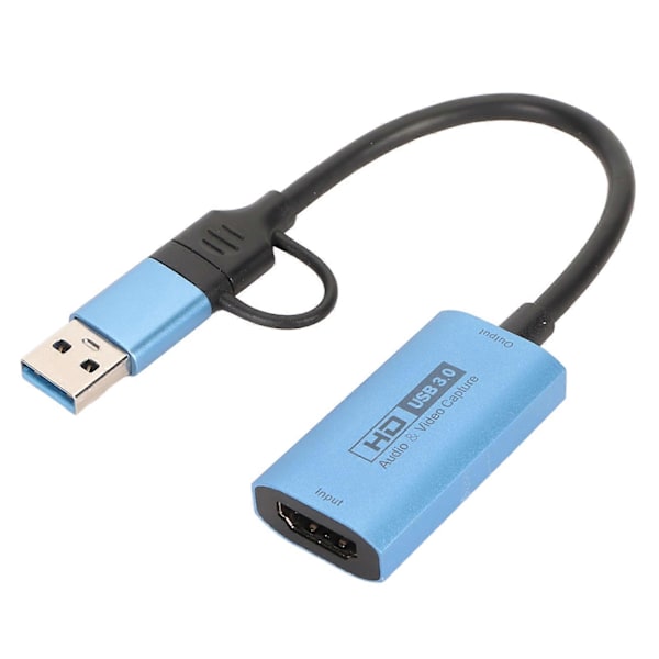 4K Audio Video Capture Card USB3.0 HD Multimedia Interface til USB C Video Capture Adapter til Gaming Live Streaming Z29C