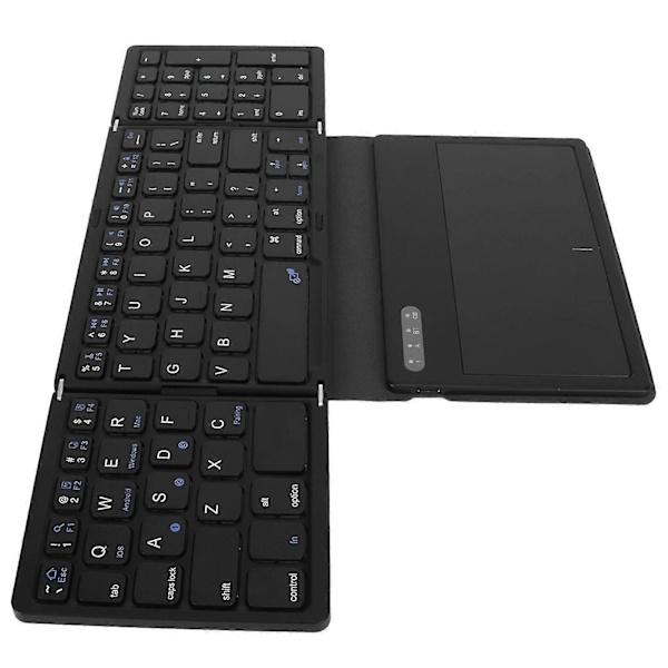 Foldbar Bluetooth Tastatur Lav Latency Bluetooth 5.1 Fuldstørrelse Tastatur med Stor Touchpad til IOS til Android til Windows