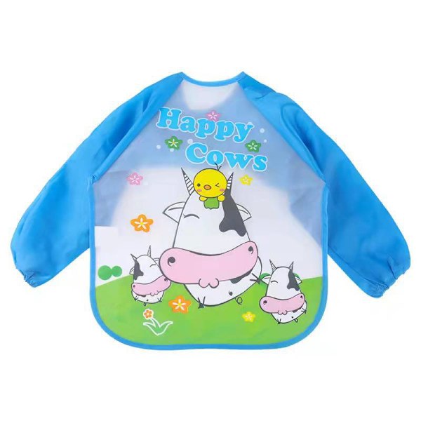 ##/Vanntett Smekke med Lange Ermer 4 stk Baby Smekke Forkle Spill Fôring Forkle Maling Forkle Unisex Vanntett Smekke for Babyer fra 6 Måneder til 3 År##/