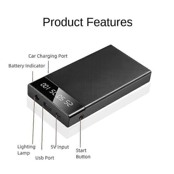 Bilbatteri Jump Starter för 8000mah Portabel Nödbosster Fordons Nödstart Ström för