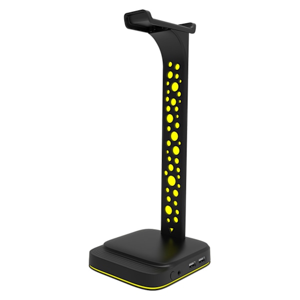 ##/Huvudtelefonställ med 2 USB-portar RGB-huvudtelefonhållare##/