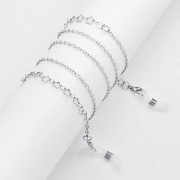##/Silver pentagram glaskedja##/