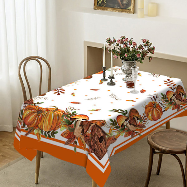 ##/Neliömäinen pöytäliina 137*137 cm (kurpitsa)##/