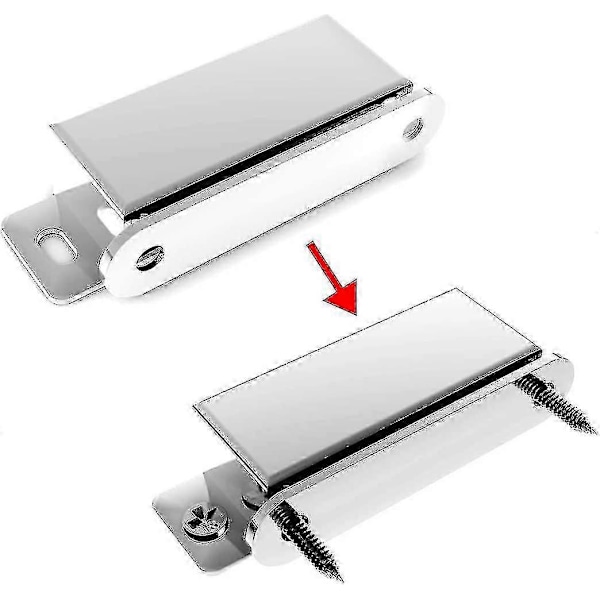 Skapdørmagnet 4 stk. Rustfrie ståldørmagneter Sterke dørmagneter 10 kg med skruer (4 stk. 6 kg)