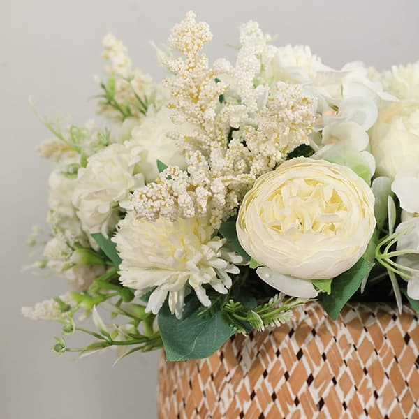 2 stk. Kunstig håndholdt blomsterbukett, Kunstig rosebukett