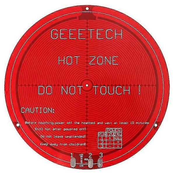Rundt PCB varmebed for Delta Rostock Mini 3D-printer