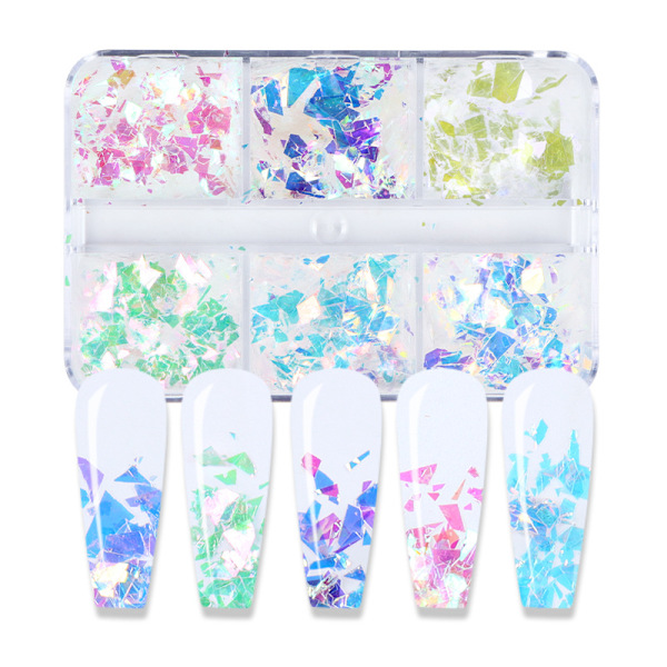 ##/Set med 2 nagelglittergaller för nagelkonst Dekorativ nagelkonstdesign Manikyr##/