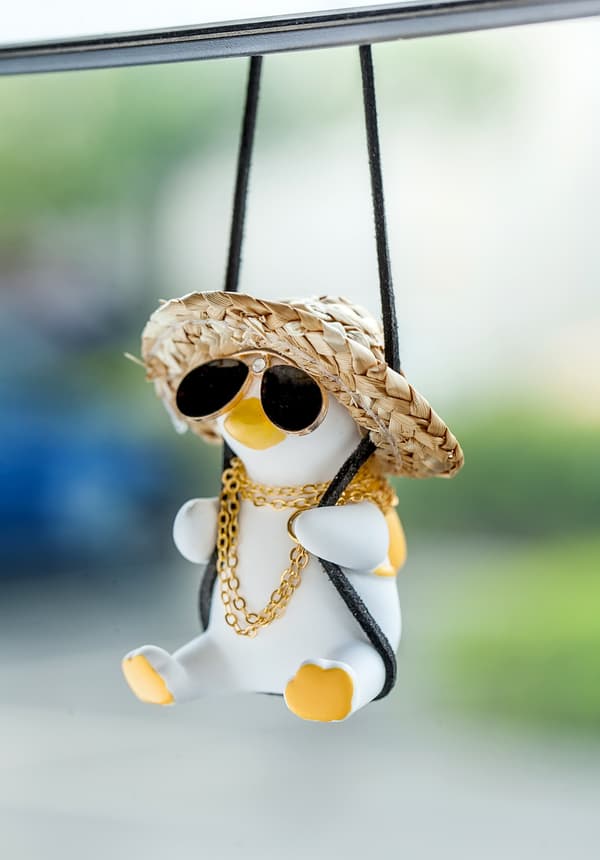 ##/Anka-charm 1 stycke Anka-charm till bilens backspegel för bildekoration##/