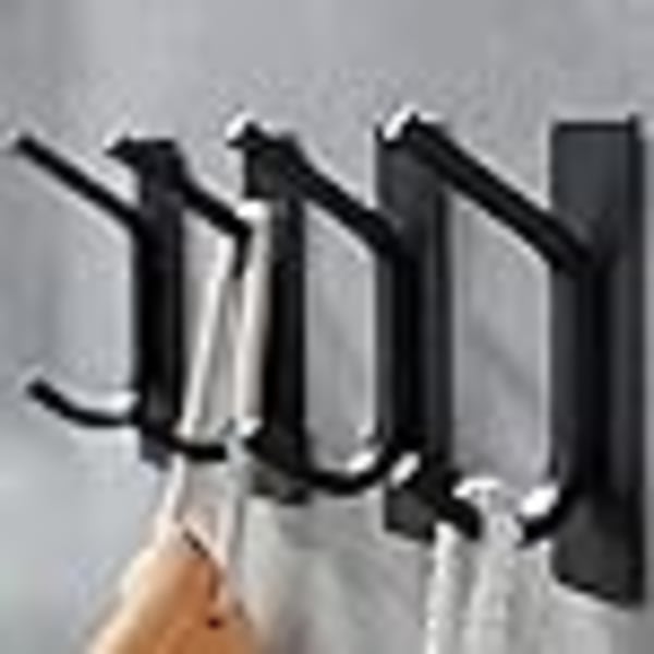 ##/Sorte 4-pakks Selvklebende Kroker - Kleskroker Sticky Hooks##/