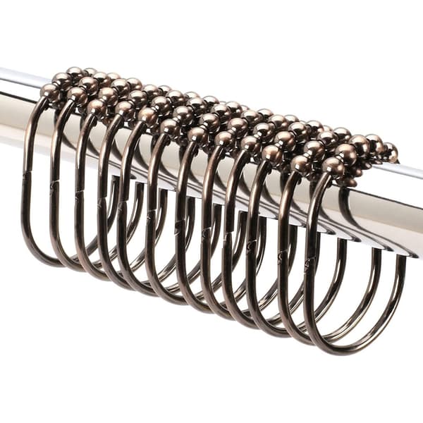##/Brushed Nickel Dusjforhængsringe, 12 Ekstra Store Dusjforhængsringe i Rustfrit Stål, 2 lb. Depot##/