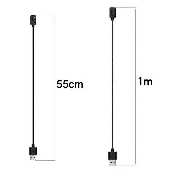 Magnetisk Oplader Effektiv Stabil Opladning Flere Beskyttelsesfunktioner Opladerkabel Smart Band Base Oplader Adapter Kompatibel med Samsung Fit3 R390 Black 55CM Type C
