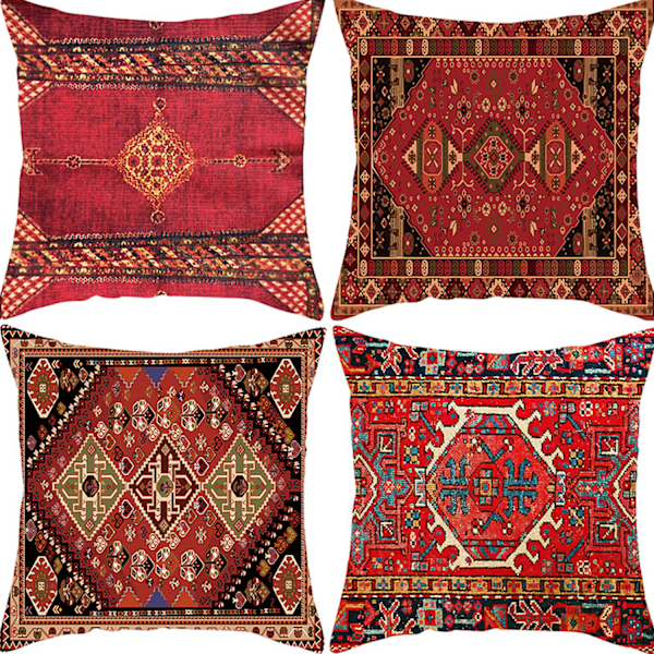 ##/(4 kpl) punainen kukka tyynynpäällinen 45*45cm##/