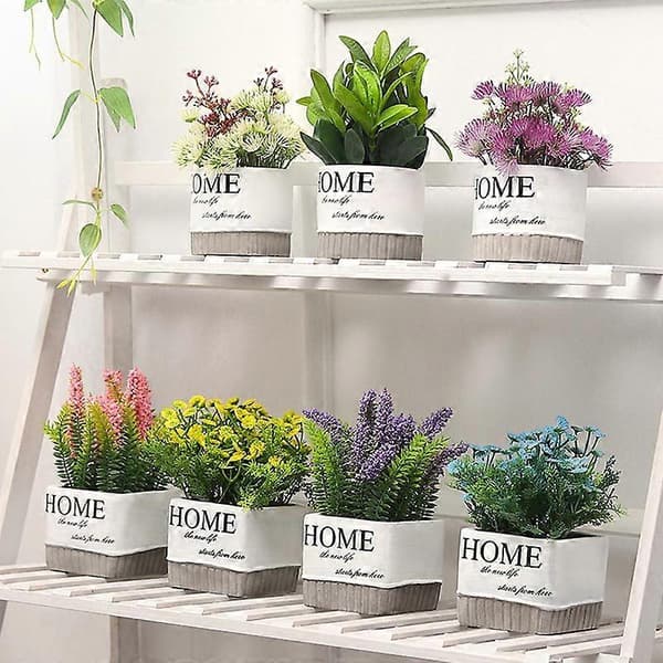 Kunstig Gypsophila Lavendel Blomster Planter Hage Hjem Borddekor i Plast A