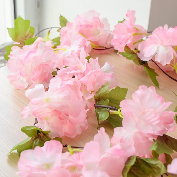 1 Stycke 180cm Konstgjord Körsbärsvinranka Blommor Konstväxt Murgröna Han