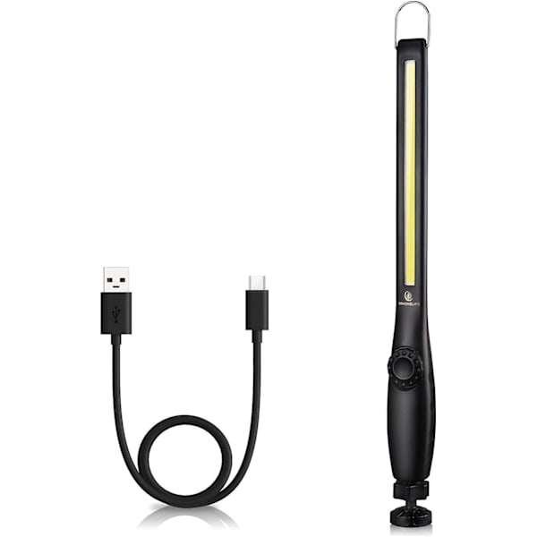 LED-arbetslampa - 750 Lumen Uppladdningsbar COB-arbetslampa med strömkapacitetsindikator