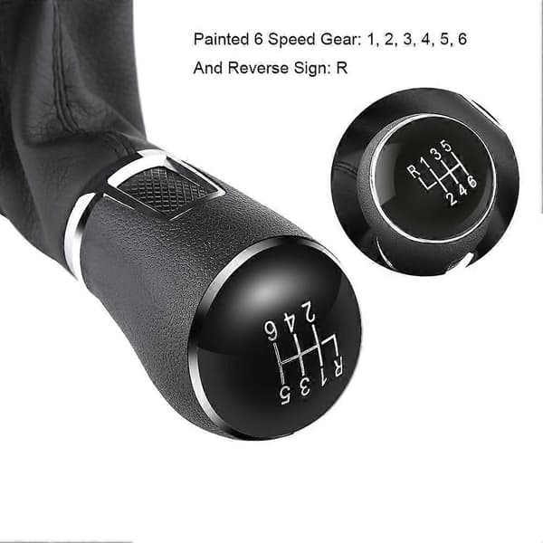 6-växlad bilväxelspaksknopp damask stövelram kit för B7 2011?2012