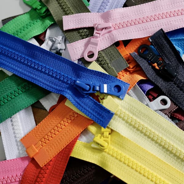 Plastglidelås med nr. 5 tenner - Delbar (504 Solgul