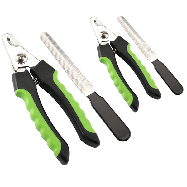 ##/4PCS pet nail clipper file set，dog and cat,green and black##/