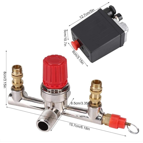 ##/Kompressor Trykregulator Luftkompressor Tryk 90-120 PSI##/