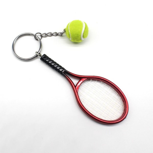 Silver-Tennis nyckelring hänge grossist sport tennis nyckelring