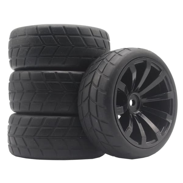 4 st Off-Road Hjul Universal RC Bil Crawler Hjul 1/10 65mm M4 RC Fjärrkontroll Däck