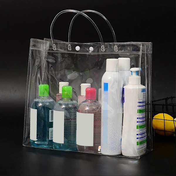 Opbevaringspose Universal Bærbar Transparent Gennemsigtig Pose 15*7*16cm