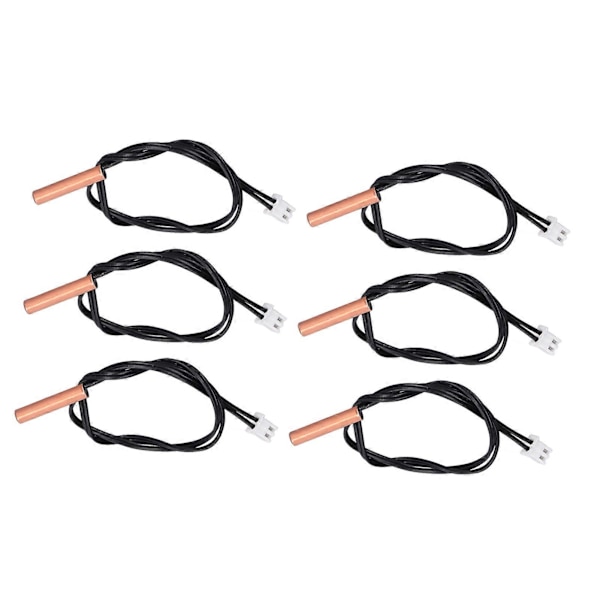 10 stk. 10K Tempsensor Probe PVC Kobber Vanntett NTC Termistorprober for Klimaanlegg