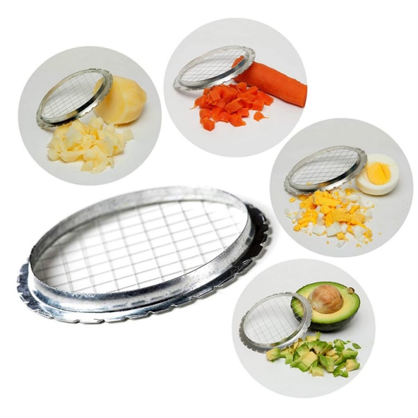3 stycken rostfritt stål kokt ägg skivare, tomat och ma