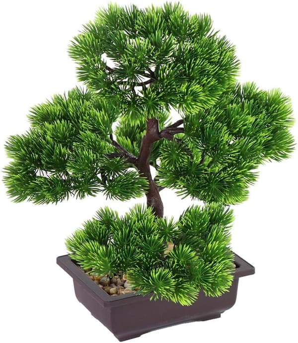 Kunstig Bonsai-tre, falsk plantedekorasjon, pottet kunstig