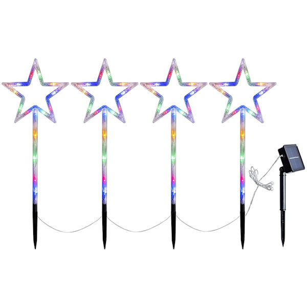 ##/Set med 4 Spiralformade Julgransvägsmarkörer med 40 LED-lampor för utomhusbruk##/