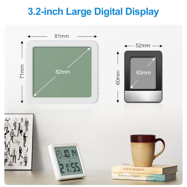 Mini Digital Inomhus Termometer, Stor Skärm Professionell Porta